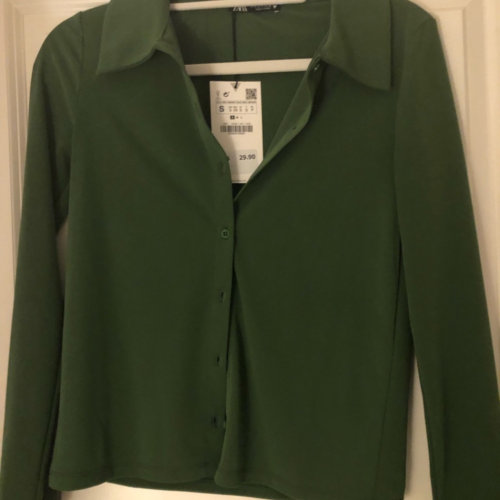 Green zara top
